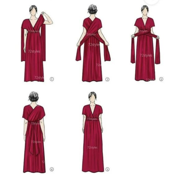 African Ankara Print Cotton Women Middi Convertible Infinity Skirt w/ Headwrap - - Picture 6 of 6